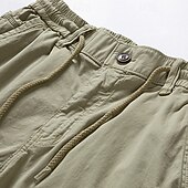 economico Vacanza-Per uomo Pantaloncini cargo Shorts Pantaloncini Estivi Multi-tasche Tasca con Patta Semplice Comodità Indossabile Lunghezza al ginocchio All&#039;aperto Sport Quotidiano Moda Casual Nero Cachi