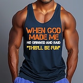 preiswerte Glaubens-T-Shirts-Herren Bibel Lustiges Slang Ärmelloses Top Kurzarm T-Shirt 3D-Druck Rundhals-Shirt Sport Mode Alltag Fitness Wandern Blau Rot Grün Sommer Frühling Kleidung Apparel