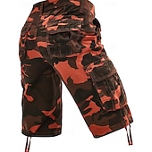 baratos Clássico-Homens Bermuda Cargo Shorts camuflados Calção Shorts de verão Bolso multi Bolso com aba camuflagem Côr Camuflagem Conforto Vestível Comprimento do joelho Ao ar livre Esporte Diário Moda Casual