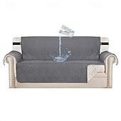 cheap Sofa Cover-Waterproof Couch Cover for Cushion Couch Sofa Cover for Dogs Water Resistant Furniture Protector Cover with Foam Sticks Elastic Straps for Pet Cat