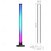 abordables lámpara de pie llevada-Lámpara de escritorio con luz LED de ritmo, barra para fiestas, juegos, computadora y TV
