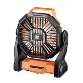 economico Luci e lanterne da campeggio-1 luce portatile da campeggio per esterni, ventilatore per esterni, power bank di emergenza, ventilatore con ricarica USB, batteria a lunga durata, tre livelli di oscuramento, quattro livelli di velocità del vento