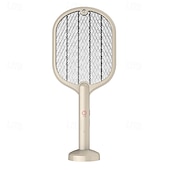 cheap Electric Mosquito Repellers-Handheld Electric Mosquito Swatter – Rechargeable Fly Zapper Racket for Indoor Household Insect Control