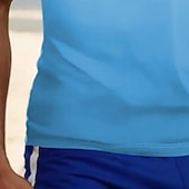preiswerte Fitness Tank-Tops-Herren Tank Top Weste Unterhemd Ärmelloses Shirt Ärmellos Rundhalsausschnitt Sommer Farbverlauf Kokospalme Mode Klassisch Bequem Straße Lässig Sport Gelb Rote Blau Top T-Shirt für Herren