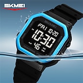 cheap Digital Watches-SKMEI Ins Wind Square Multi functional Waterproof Electronic Watch for Male and Female Students