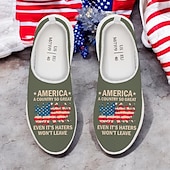 levne Pánské tenisky-pánské vlastenecké prodyšné slip-on boty - tenisky s potiskem vlajky USA pro den nezávislosti a běžné nošení