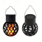 cheap Landscape Lights-4 Pcs Led Outdoor Solar Lights Patio Lights Powered Small Hanging Ball Flame Lamp Hollow Hanging Lamp Tree Branch Atmosphere Led Lamp Courtyard Garden Pendant Light
