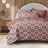 baratos 100% algodão-Conjunto de Capa de Edredom Boêmio 100% Algodão Suave e Respirável Roupa de Cama com Impressões Cobertor Leve e Durável Confortável para Todas as Estações Fácil de Cuidar