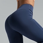 economico Leggings e collant da yoga-Per donna Pantaloni da yoga Leggings da yoga Controllo addominale Sollevamento glutei Vita Alta Yoga Allenamento in Palestra Pilates Collant Nero Blu Reale Grigio scuro Spandex Autunno Gli sport