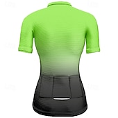 economico Maglie da donna-Per donna Maglia da Ciclismo Sfumatura Manica Corta Bicicletta Maglietta Maglia con 3 tasche posteriori Mountain Bike MTB Asciugatura Rapida Design Anatomico Assorbente Traspirante Gli sport Giallo
