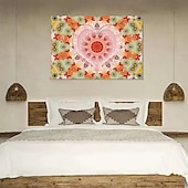 billiga Mandala Tapestry-Mandala Hängande Tapestry Vaggkonst Stort Tapestry Mural Dekor Fotograf Bakgrund Filt Gardin Hem Sovrum Vardagsrum Dekoration