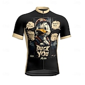 ieftine Tricouri pentru bărbați-Bărbați Jersey de ciclism Manșon scurt Bicicletă Tricou Tee Jerseu cu 3 buzunare spate Ciclism montan Respirabil Uscare rapidă Proiectare anatomică Wicking Roz Închis Negru Alb Animal Desene Animate