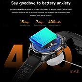 abordables Montres connectées-696 HD300 Montre intelligente 1.43 pouce Smartwatch Montre Connectée Bluetooth Podomètre Rappel d&#039;Appel Moniteur de Sommeil Compatible avec Android iOS Hommes Mode Mains-Libres Rappel de Message IPX-0