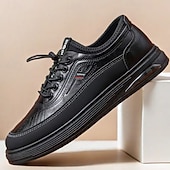 abordables Baskets-chaussures décontractées à lacets pour hommes en marron avec des accents noirs, conception durable pour un usage quotidien et des activités de plein air