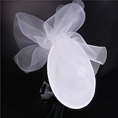 tanie fascynatory-Nakrycie Głowy Kapelusz Fedora Lnianą Na Ślub Urodziny Wieczorną Imprezę Herbatkę Wyścigi Konne Elegancki Vintage Uroczy Z Piórem Kwiatowym Nakryciem Głowy