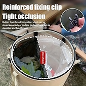 cheap Camping Accessories-Multi-Purpose Collapsible Trash Can, Waterproof and Durable, Ideal for Camping, Home, Yard, and Garden, Perfect for Toys, Clothes, and Leaf Storage