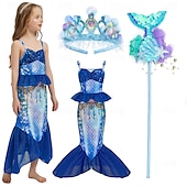 levne Dívčí kostýmy-Malá mořská víla Princeznovské Mořská panna Šaty Téma Party Kostým cosplay Filmové kostýmy for Dívčí Dětské Karneval Plesová maškaráda Párty Dovolená