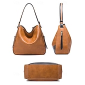 halpa Laukkusetit-&quot;4-osainen naisten käsilaukkusarja – keinonahkainen olkalaukku, crossbody-kukkaro, lompakko &amp; clutch, tyylikäs rento laukku työhön, matkustamiseen ja päivittäiseen käyttöön&quot;