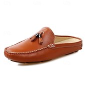ieftine sandală de rochie-mocasini pentru bărbați din piele naturală – pantofi de șofer clasici cu ciucuri, mocasini casual confortabili pentru afaceri și purtare zilnică