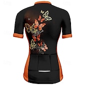 cheap Women&#039;s Jerseys-Women&#039;s Cycling Jersey Short Sleeve Bike Tee Tshirt Jersey with 3 Rear Pockets Mountain Bike MTB Breathable Quick Dry Anatomic Design Wicking Blue Fuchsia Orange Butterfly Sports Clothing Apparel