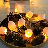 お買い得  ＬＥＤライトストリップ-イースターエッグの壊れたストリングライト 2m 10LED 暖色電池式フェアリーライト イースターパーティー 結婚式 休日 家の装飾用
