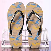 cheap Vacation Sandals-Men&#039;s Camouflage Flip-Flops with Durable Rubber Sole - Perfect for Outdoor and Beach Activities