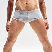 preiswerte Boxershorts für Herren-Herren 1 Stück Boxershorts Polyester Atmungsaktiv Weich Bequem Einfach Mittlere Hüfthöhe Grau