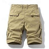 economico Classico-Per uomo Pantaloncini cargo Shorts Pantaloncini Estivi Coulisse Elastico in vita Multi-tasche Semplice Comodità Indossabile Lunghezza al ginocchio All&#039;aperto Sport Quotidiano Moda Casual Nero Cachi
