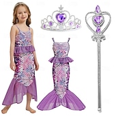 cheap Girls&#039; Costumes-The Little Mermaid Little Mermaid Princess Mermaid Dress Theme Party Costume Cosplay Movie Cosplay for Girls&#039; Kid&#039;s Carnival Masquerade Party Holiday