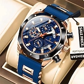 cheap Quartz Watches-POEDAGAR Fashion Men Watch Waterproof Luminous Chronograph Date Man Wristwatch Silicone Strap Luxury Sports Men&#039;s Quartz Watches