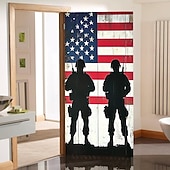 Χαμηλού Κόστους Γκαράζ &amp; Πινακίδες Πόρτας-4η Ιουλίου Διακοσμήσεις Πόρτας Ημέρας Βετεράνων Καλύμματα Πόρτας Αμερικανική Ταπισερί Πόρτας Κουρτίνα Διακόσμηση Φόντο Εσωτερική/Εξωτερική Πινακίδα Πόρτας για Πρόσοψη Ράντσο