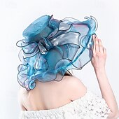 preiswerte Partyhut-Kopfstück Organza Hochzeit Abendgesellschaft Elegant Hochzeit Mit Tüll Kopfschmuck Kopfbedeckung