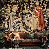 cheap Medieval Tapestry-Medieval Tapestry Middle Age Tapestry Vintage Large Tapestry Mural Decor Photograph Backdrop Blanket Curtain Home Bedroom Living Room Decoration