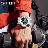 abordables Relojes digitales-SANDA Hombre Reloj Digital Esfera Grande Al Aire Libre Deportes Moda Luminoso Despertador Calendario Cronógrafo Silicona Reloj
