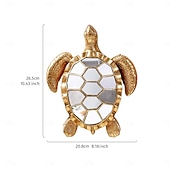 tanie rzeźby ścienne-lustrzana mozaika z żywicy, dekoracja ścienna w kształcie żółwia – kreatywna, inspirowana zwierzętami, wisząca dekoracja do domu, na imprezę lub do akwarium – wyjątkowy prezent dla miłośników żółwi