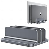 baratos Suportes &amp; Bases de Arrefecimento-suporte de mesa duplo com dock ajustável versão dock de até 17,3 polegadas suporte vertical para laptop