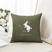 お買い得  ホリデークッションカバー-イースター・ファニー・ラビット・デコラティブ・トス・ピローズ・カバー 1PC ソフト・スクエア・カウチ・クッション・ケース・枕カバー 寝室 リビングルーム ソファ チェア