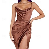 economico Abiti di Laurea-Per donna Mini Abito Abito Bianco Abito da laurea Abito Sottoveste Moda Moderno Compleanno Laurea Data Vestibilità regolare Semplice Senza Maniche Spalline sottili Rosa chiaro Nero Bianco Rosa Estate