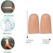 voordelige Persoonlijke Verzorging &amp; Gezondheid-10st/20st gel vingerbeschermers vingerkappen siliconen vingertoppen bescherming - vingerbeschermers geweldig voor triggerfinger vingerartritis vingerknakken en andere vingerpijnverlichting