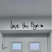 abordables Autocollants muraux-Panneau d'amour au-dessus de la décoration de la porte, panneau décoratif en bois pour porte, maison, fenêtres et murs, cadeau de Noël, de Saint-Valentin, de mariage, de Thanksgiving