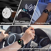 abordables Relojes inteligentes-696 SK32 Reloj inteligente 1.58 pulgada Smartwatch Reloj elegante Bluetooth ECG + PPG Podómetro Recordatorio de Llamadas Compatible con Android iOS Mujer Hombre Llamadas con Manos Libres Recordatorio
