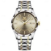 economico Orologi al quarzo-Orologio di Lusso Brand OPK Orologio in Acciaio Inossidabile Business Doppio Calendario Impermeabile Orologio da Uomo Multi Funzione Luce Notturna