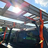 cheap Car Organizers-1Count Heavy-Duty Ratchet Tie Down Straps - 1in x 16Ft 5000 LBS Break Strength Double J Hook Cargo Securing Moving And Hauling Essentials For Trucks Trailers And Boats