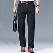 economico Sottile-Per uomo Pantaloni Pantaloni Eleganti Chinos Tasca Bottoni Semplice Comodità Quotidiano Affari Lavoro Moda Stile Classico Bianco Giallo Micro-elastico