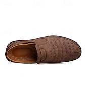 preiswerte Herrenpantoletten &amp; -slipper-Herren Slipper aus braunem Wildleder - atmungsaktive, ausgehöhlte Freizeitschuhe für Sommer und Arbeit