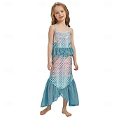 cheap Girls&#039; Costumes-The Little Mermaid Little Mermaid Princess Mermaid Dress Theme Party Costume Cosplay Movie Cosplay for Girls&#039; Kid&#039;s Carnival Masquerade Party Holiday