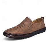 Χαμηλού Κόστους Slip-On Καθημερινά Παπούτσια-ανδρικά μπεζ σουέτ slip-on loafers – χειροποίητα casual παπούτσια μοκασίν για καθημερινή χρήση