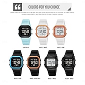 cheap Digital Watches-SKMEI Ins Wind Square Multi functional Waterproof Electronic Watch for Male and Female Students