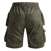 preiswerte Klassiker-Herren Cargo-Shorts Camping-Shorts Shorts mit Camouflage-Muster Wander-Shorts Elastischer Bund Gerader Schnitt 6 Taschen Einfach Tarnung Feuchtigkeitsableitend tragbar Knielang Outdoor Lässig Täglich