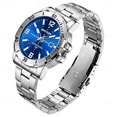 cheap Quartz Watches-SANDA 3265 Men&#039;s Quartz Watch Simple and Fashionable Large Dial Night Light Waterproof Band Calendar Wristwatch